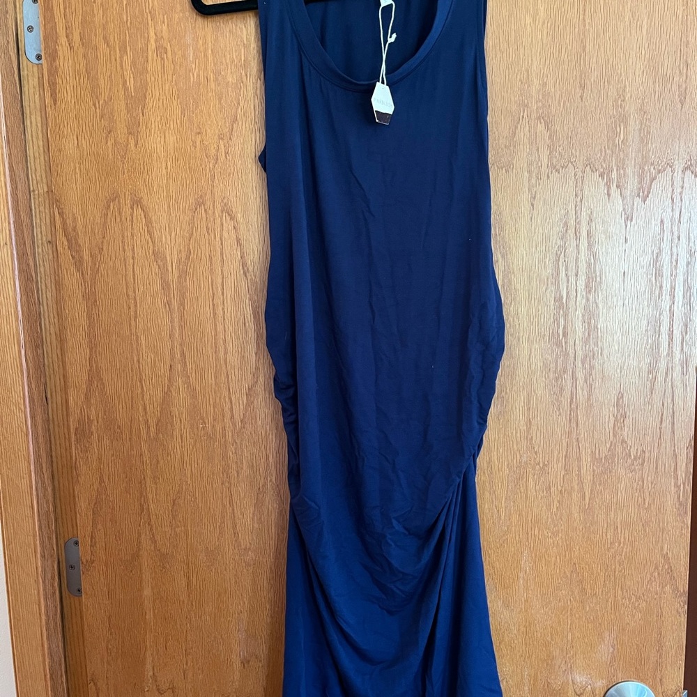 NWT Pink Blush- navy maternity dress